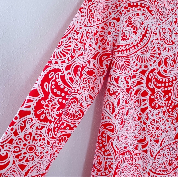 NWT Talbots Cotton Bateau Neck Tee - Paisley Scroll, Size L - Picture 5 of 16